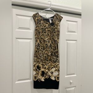 Leopard dress mid length size 6